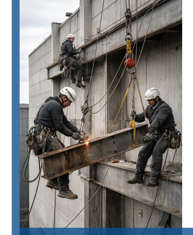 Демонтаж металлоконструкций на высоте в Вязниках под ключ