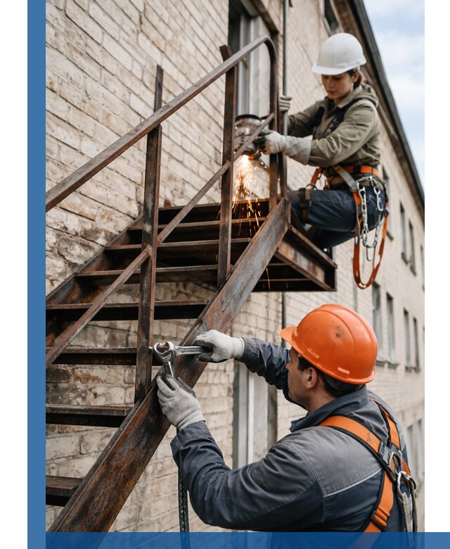 Ремонт и восстановление пожарных лестниц с выездом в Вязниках