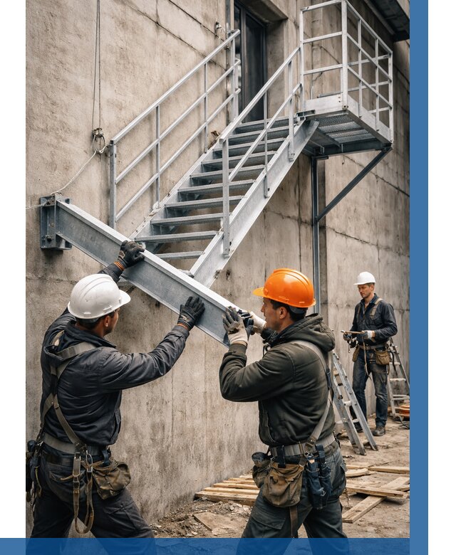 Монтаж металлических лестниц в Вязниках от 16025 р. | ВЫСОТНИК-Взн