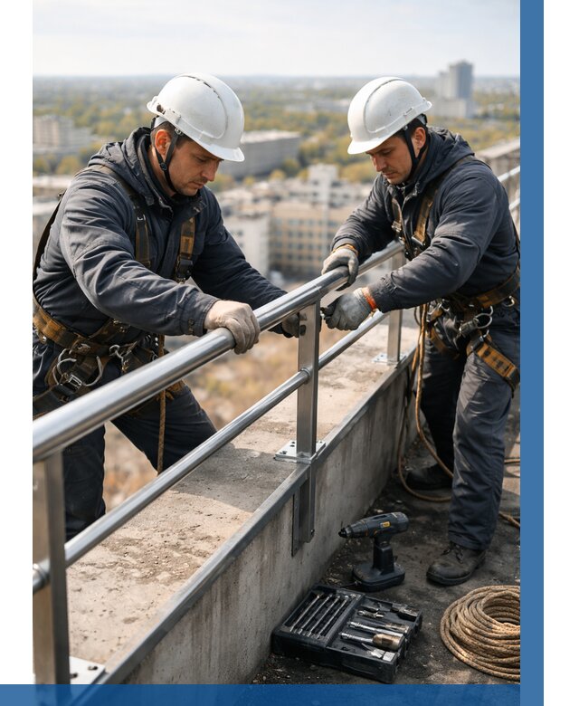 Монтаж перил на высоте в Вязниках от 2671 р. | ВЫСОТНИК-Взн