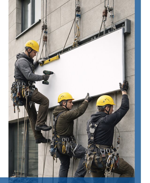 Монтаж рекламной вывески в Вязниках от 8546 р. | ВЫСОТНИК-Взн