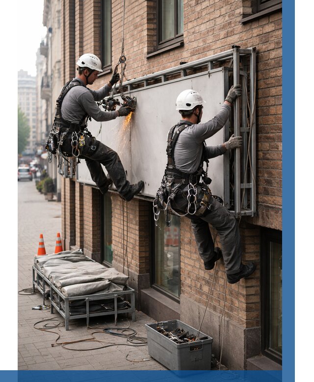 Демонтаж рекламной вывески в Вязниках от 6944 р. | ВЫСОТНИК-Взн