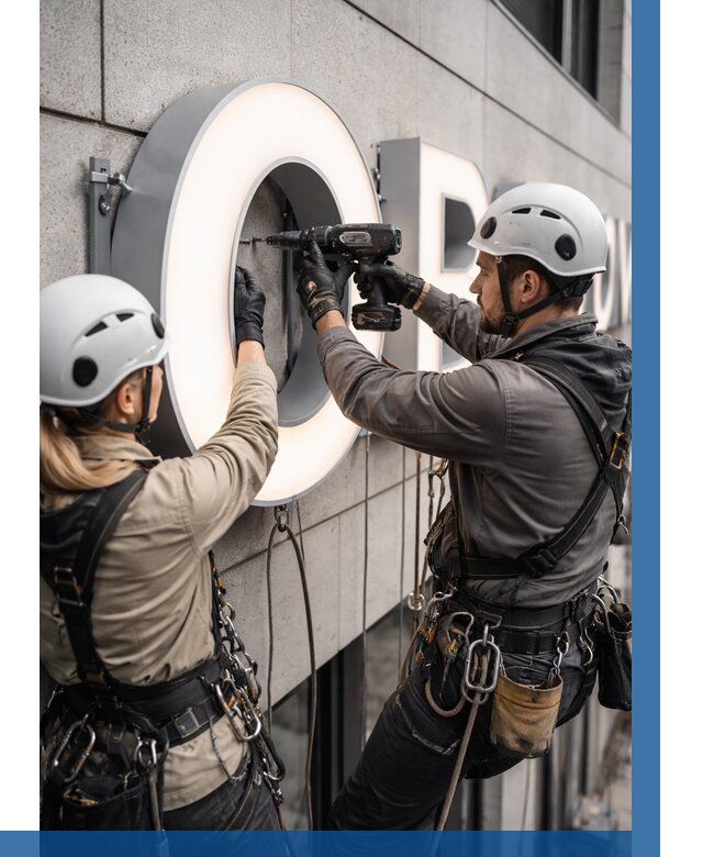 Монтаж световых букв в Вязниках от 3205 р. под ключ ВЫСОТНИК-Взн