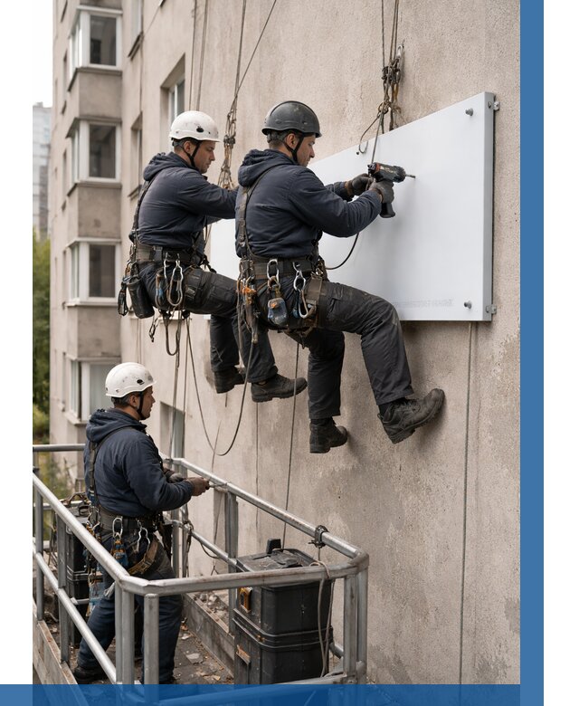 Монтаж табличек и указателей в Вязниках от 3739 р. | ВЫСОТНИК-Взн