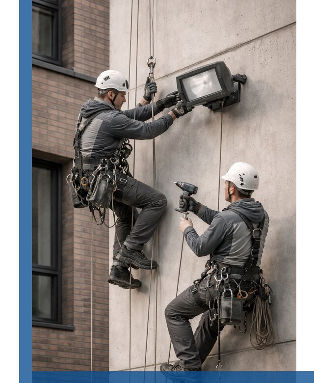 Профессиональный монтаж фасадных прожекторов в Вязниках под ключ