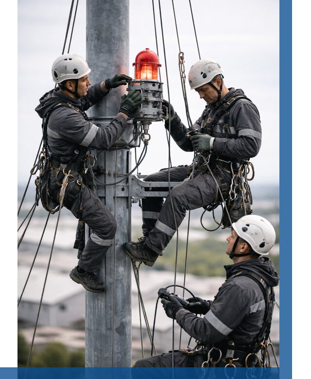 Монтаж заградительных огней в Вязниках от 9081 р. | ВЫСОТНИК-Взн