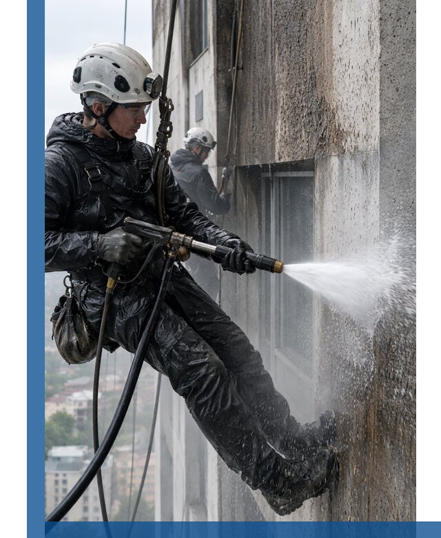 Гидроструйная очистка фасадов и конструкций в Вязниках