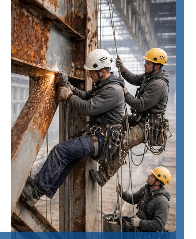 Зачистка металла от ржавчины в Вязниках от 374 р. | ВЫСОТНИК-Взн