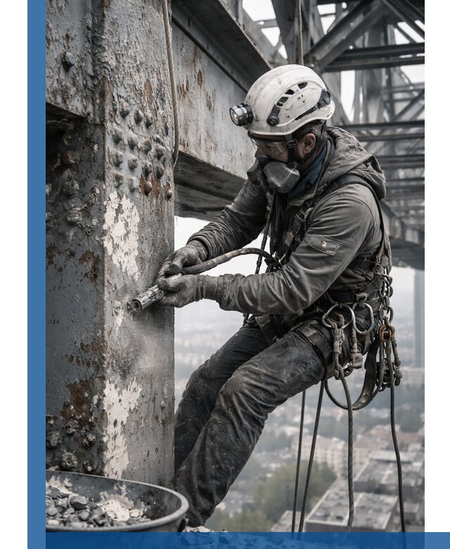 Удаление старой краски с металлических конструкций в Вязниках