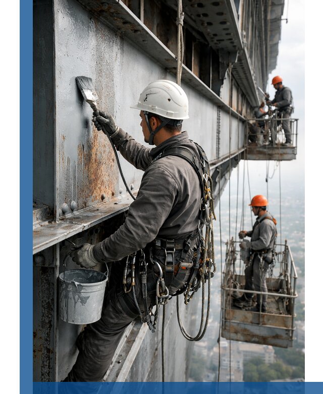 Покраска металлоконструкций на высоте в Вязниках профессионально