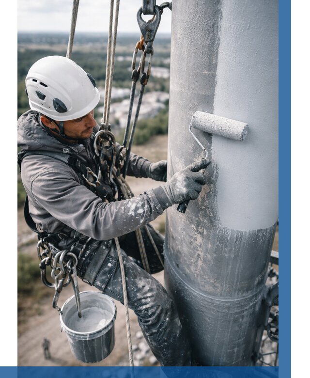 Покраска мачт связи под ключ в Вязниках от 908 р. | ВЫСОТНИК-Взн