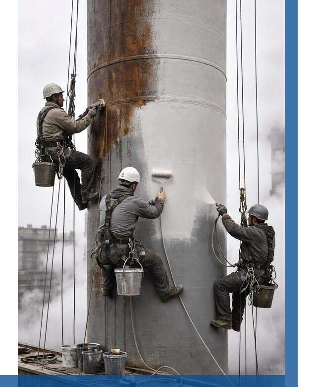 Покраска дымовых труб в Вязниках от 9081 р. | ВЫСОТНИК-Взн