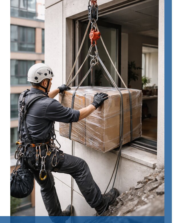 Подъем груза через окно в Вязниках от 4807 р. | ВЫСОТНИК-Взн