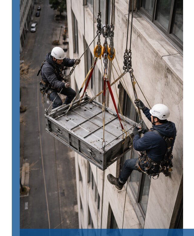 Спуск и подъем грузов по фасаду в Вязниках для зданий
