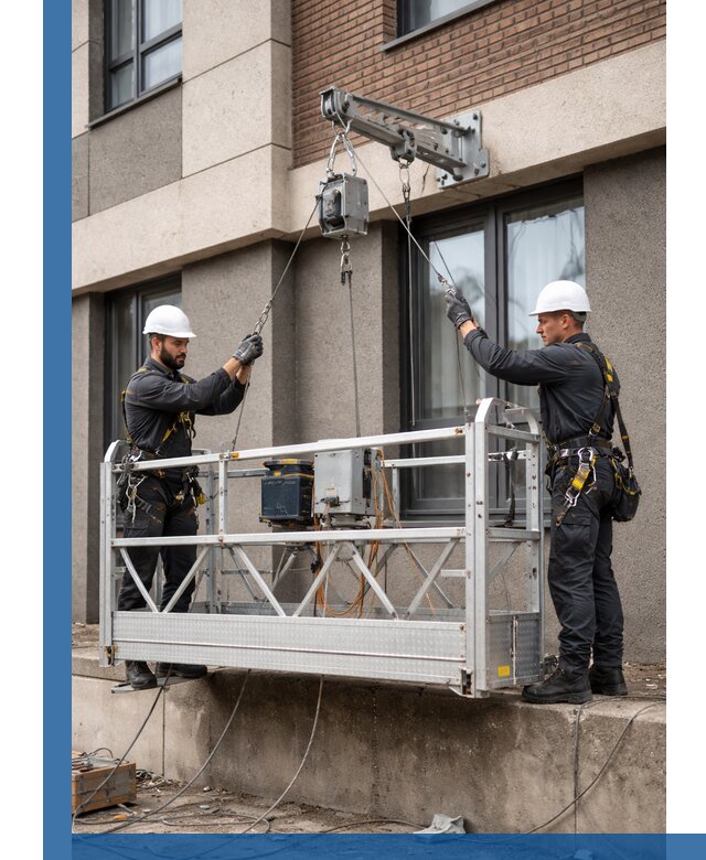 Монтаж и подъем фасадной люльки в Вязниках с гарантией безопасности