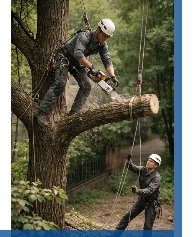 Спил деревьев альпинистами в Вязниках от 8546 р. | ВЫСОТНИК-Взн