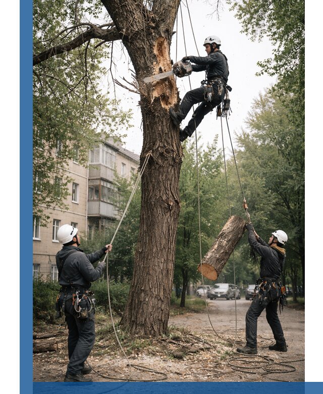 Срочное удаление аварийных деревьев в Вязниках с гарантией безопасности