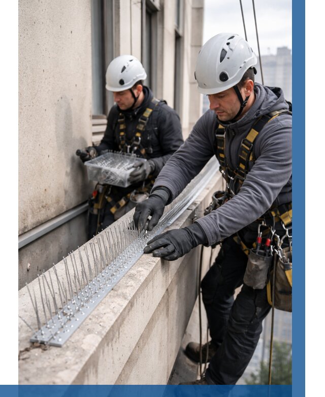 Установка шипов от птиц в Вязниках от 908 р. | ВЫСОТНИК-Взн