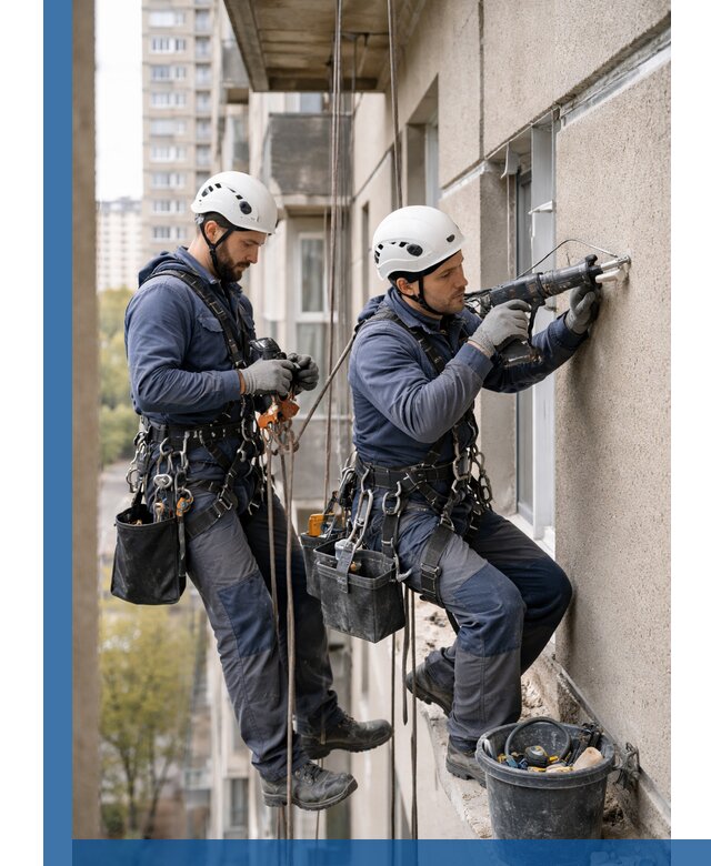 Промышленные альпинисты высотные работы и монтаж в Вязниках